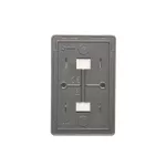 Simon 54 WMEW-22211N-048 Gniazdo podwójne Schuko natynkowe z przesłonami torów prądowych wersja skandynawska 16A, 250V~, zaciski śrubowe; antracyt