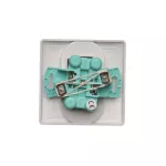 Simon Basic WMUW-10201x-4011 Gniazdo wtyczkowe bez uziemienia podwójne, monoblok, z przesł.torów prądowych 16A, 250V~, zac.śrubowe; srebrny mat Kompletne - nie do ramek