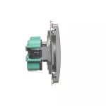 Simon Basic WMUW-00110x-4021 Gniazdo wtyczkowe z uziemieniem (moduł) 16A, 250V~, zaciski śrubowe; srebrny mat