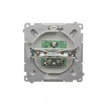 Simon Basic WMUA-03000x-4013 Gniazdo antenowe pojedyncze końcowe (moduł); srebrny mat (zastępuje BMAK1.01/..)