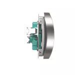 Simon Basic WMUW-00200M-4011 Gniazdo wtyczkowe podwójne bez uziemienia (moduł), Σ16A, 250V~, zaciski śrubowe; srebrny mat