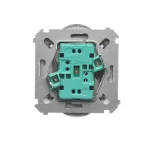 Simon Basic WMUW-00200M-4011 Gniazdo wtyczkowe podwójne bez uziemienia (moduł), Σ16A, 250V~, zaciski śrubowe; srebrny mat