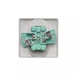 Simon Basic WMUW-10211z-4011 Gniazdo wtyczkowe z uziemieniem podwójne, monoblok, z przesł.torów prądowych 16A, 250V~, zac.śrubowe; srebrny mat Kompletne - nie do ramek