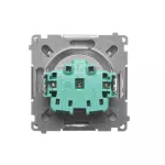 Simon Basic WMUW-00100x-4021 Gniazdo wtyczkowe bez uziemienia (moduł) 16A, 250V~, zaciski śrubowe; srebrny mat