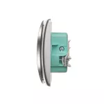 Simon Basic WMUW-10210x-4011 Gniazdo wtyczkowe z uziemieniem podwójne, monoblok, 16A, 250V~, zaciski śrubowe; srebrny mat Kompletne - nie do ramek