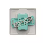 Simon Basic WMUW-10210x-4011 Gniazdo wtyczkowe z uziemieniem podwójne, monoblok, 16A, 250V~, zaciski śrubowe; srebrny mat Kompletne - nie do ramek