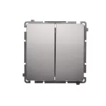 Simon Basic WMUL-051xxx-4011 Łącznik świecznikowy z podświetleniem LED (moduł) 10AX, 250V~, szybkozłącza; srebrny mat