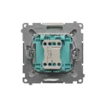 Simon Basic WMUL-011xxx-4011 Łącznik jednobiegunowy z podświetleniem LED (moduł) 10AX, 250V~, szybkozłącza; srebrny mat