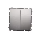 Simon Basic WMUL-050x2x-4011 Łącznik świecznikowy (moduł) 16AX, 250V~, zaciski śrubowe; srebrny mat