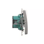 Simon Basic WMUL-050x2x-4011 Łącznik świecznikowy (moduł) 16AX, 250V~, zaciski śrubowe; srebrny mat