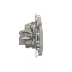 Simon Basic WMUA-03018z-4011 Gniazdo antenowe R-TV-SAT końcowe (moduł). 1x wejście: 5 MHz–2,4 GHz; srebrny mat Może być użyte jako gn.zakończ. do gn.przelot. R-TV-SAT