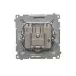 Simon Basic WMUA-03018z-4011 Gniazdo antenowe R-TV-SAT końcowe (moduł). 1x wejście: 5 MHz–2,4 GHz; srebrny mat Może być użyte jako gn.zakończ. do gn.przelot. R-TV-SAT