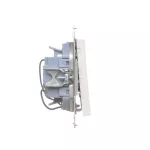 Simon 55 WMDL-031xx5-111 Przycisk potrójny z podświetleniem LED (moduł) 10 AX, 250 V~, szybkozłącza; Biały mat