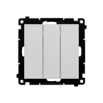 Simon 55 WMDL-031xx4-143 Przycisk potrójny (moduł) 10 AX, 250 V~, szybkozłącza; Aluminium mat