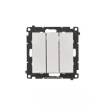 Simon 55 WMDL-031xx4-143 Przycisk potrójny (moduł) 10 AX, 250 V~, szybkozłącza; Aluminium mat