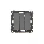 Simon 55 WMDL-031xx4-149 Przycisk potrójny (moduł) 10 AX, 250 V~, szybkozłącza; Czarny mat