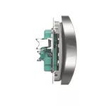 Simon Basic WMUW-00211M-4011 Gniazdo wtyczkowe podwójne z uziemieniem (moduł), z przesłonami torów prądowych, Σ16A, 250V~, zaciski śrubowe; srebrny mat