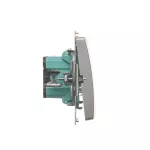 Simon Basic WMUL-090x2x-4011 Przycisk dzwonek (moduł) 16AX, 250V~, zaciski śrubowe; srebrny mat