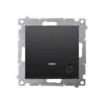 Simon 54 WMDL-091xxx-049 Przycisk „dzwonek” z podświetleniem LED (moduł) 10AX, 250V~, szybkozłącza; czarny