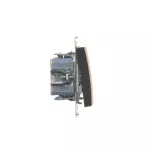 Simon 54 WMDL-0712xx-049 Łącznik krzyżowy podwójny z podświetleniem (moduł) 10AX, 250V~, szybkozłącza; czarny