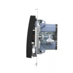 Simon 54 WMDL-551x2x-049 Łącznik świecznikowy z podświetleniem LED i do wersji IP44 (moduł) 16AX, 250V~, zaciski śrubowe; czarny Posiada wkładkę DU1W