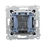 Simon 54 WMDL-551x2x-049 Łącznik świecznikowy z podświetleniem LED i do wersji IP44 (moduł) 16AX, 250V~, zaciski śrubowe; czarny Posiada wkładkę DU1W