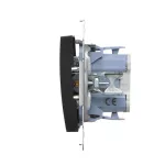 Simon 54 WMDL-0PR3xx-049 Przycisk pojedynczy rozwierny bez piktogramu (moduł) 10AX, 250V~, szybkozłącza; czarny