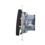 Simon 54 WMDL-011xP2-049 Przycisk pojedynczy zwierny z podświetleniem LED bez piktogramu (moduł) 16AX, 250V~, zaciski śrubowe; czarny