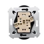 Simon 54 Nature WMDW-0021NM-049 Gniazdo wtyczkowe z uziemieniem z przesłonami podwójne do ramek NATURE (moduł) 16A, 250V~, zaciski śrubowe; czarny