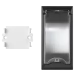 Simon Connect TSC-50010074-038 Płytka S500 z pokrywą do aparatury modułowej 2-pol.; do puszek podłogowych; szary grafit