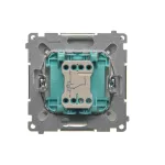 Simon Basic WMUL-061xxx-4011 Łącznik schodowy z podświetleniem LED (moduł) 10AX, 250V~, szybkozłącza; srebrny mat