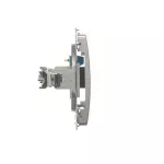 Simon Basic WMUT-0110xx-4013 Gniazdo telefoniczne RJ11 uniwersalne pojedyncze (moduł). Montaż na łapki lub wkręty; srebrny mat