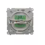 Simon Basic WMUT-0110xx-4013 Gniazdo telefoniczne RJ11 uniwersalne pojedyncze (moduł). Montaż na łapki lub wkręty; srebrny mat