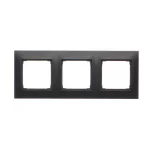Simon 54 Premium WMDZ-0130xK-049 Ramka 3-krotna PREMIUM do puszek karton-gips IP20 / IP44; czarny