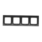 Simon 54 Premium WMDZ-0140xK-049 Ramka 4-krotna PREMIUM do puszek karton-gips IP20 / IP44; czarny