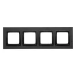Simon 54 Nature WMDZ-0140xS-083 Ramka 4-krotna Nature-Metal, INOX DARK, IP20/IP44 (IP44-należy zastosować zestaw uszczelek DUN4)