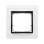 Simon 54 Nature WMDZ-0110xS-068 Ramka 1-krotna Nature-Szkło, CZARNA PERŁA, IP20/IP44 (IP44-należy zastosować uszczelkę ramki DUN1)