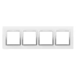 Simon 54 Nature WMDZ-0140xS-069 Ramka 4-krotna Nature-Szkło, SREBRNA PERŁA, IP20/IP44 (IP44-należy zastosować uszczelkę ramki DUN4)
