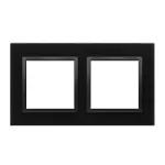 Simon 54 Nature WMDZ-0120xS-075 Ramka 2-krotna Nature-Szkło, WULKANICZNA LAWA, IP20/IP44 (IP44-należy zastosować zestaw uszczelek DUN2)