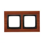Simon 54 Nature WMDZ-0120xS-087 Ramka 2-krotna Nature-Drewno, CZARNY ORZECH, IP20/IP44 (IP44-należy zastosować zestaw uszczelek DUN2)