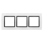 Simon 54 Nature WMDZ-0130xS-068 Ramka 3-krotna Nature-Szkło, CZARNA PERŁA, IP20/IP44 (IP44-należy zastosować uszczelkę ramki DUN3)