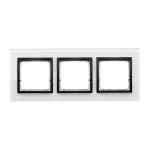 Simon 54 Nature WMDZ-0130xS-068 Ramka 3-krotna Nature-Szkło, CZARNA PERŁA, IP20/IP44 (IP44-należy zastosować uszczelkę ramki DUN3)