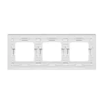 Simon 54 Nature WMDZ-0130xS-068 Ramka 3-krotna Nature-Szkło, CZARNA PERŁA, IP20/IP44 (IP44-należy zastosować uszczelkę ramki DUN3)