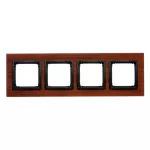 Simon 54 Nature WMDZ-0140xS-087 Ramka 4-krotna Nature-Drewno, CZARNY ORZECH, IP20/IP44 (IP44-należy zastosować zestaw uszczelek DUN4)