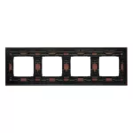 Simon 54 Nature WMDZ-0140xS-087 Ramka 4-krotna Nature-Drewno, CZARNY ORZECH, IP20/IP44 (IP44-należy zastosować zestaw uszczelek DUN4)