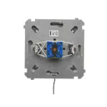 Simon Basic WMUL-0K04xx-J011 Łącznik roletowy z kluczem, 3 pozycyjny, „I-0-II” 2 styki N/O. Możliwość wyjęcia klucza w każdej pozycji; stal inox