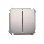 Simon Basic WMUL-0602xx-4011 Łącznik schodowy podwójny (moduł) 10AX, 250V~, zaciski śrubowe; srebrny mat