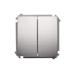 Simon Basic WMUL-0612xx-4011 Łącznik schodowy podwójny z podświetleniem LED (moduł) 10AX, 250V~, zaciski śrubowe; srebrny mat