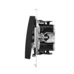 Simon 54 WMDL-07020x-049 Łącznik krzyżowy podwójny bez piktogramu (moduł) 10AX, 250V~, szybkozłącza; czarny