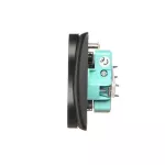 Simon Basic WMBW-102102-Y011 Gniazdo wtyczkowe z uziemieniem podwójne, niezmienność faz, z przesłonami, 16A, 250V~, zac. śrubowe. Kompletne - nie do ramek; czarny